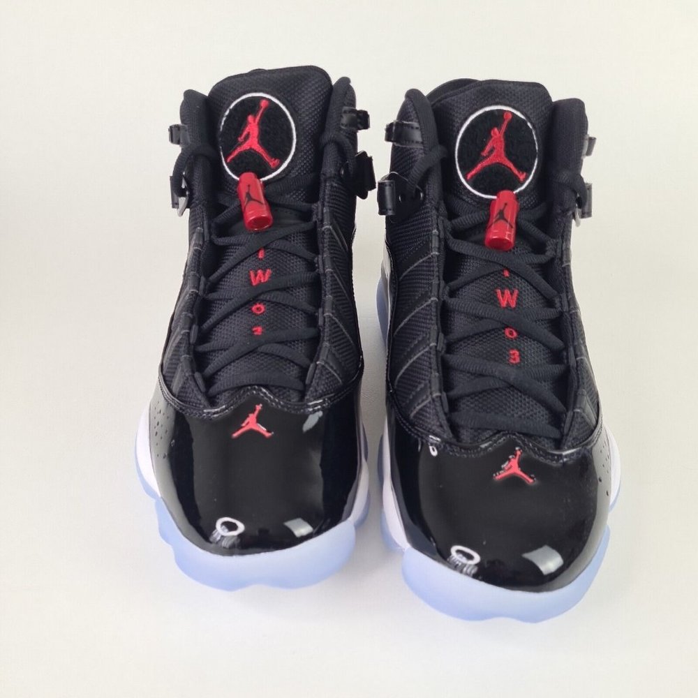 Nike Air Jordan 6 Rings Black Red White Bulls Mens Basketball Shoes - Picture 4 of 12